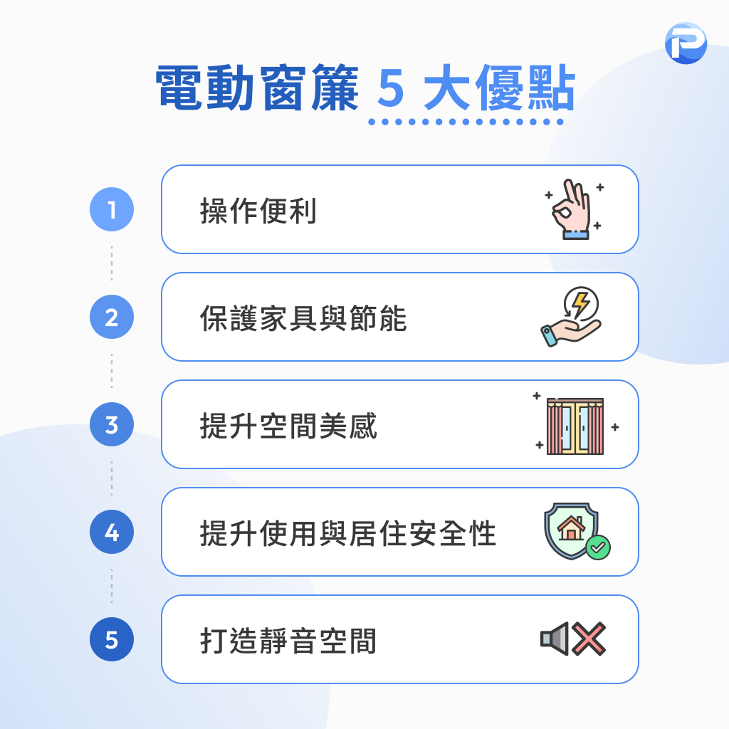 電動窗簾 5 大優點